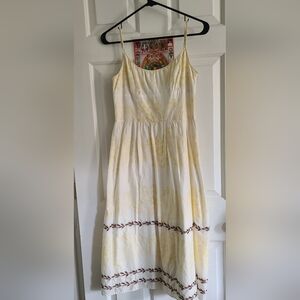 LOFT White and Yellow Floral Dress